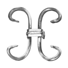 1/2x1/4" 3 3/4"W 3 3/4"H Wrought Iron Grille Components