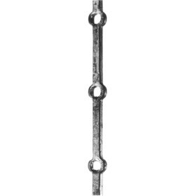 3/4" Square x (12) 23/32" Square Holes x 78-3/4" H Wrought Iron Hot Prcd.Bar