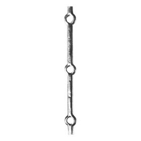5/8" Dia x (17)5/8" Round Holes x 78-3/4' H Wrought Iron Hot Pcd Bars