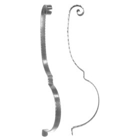1 9/16x5/16" 39 3/8"H9 1/4" Dp Wrought Iron Balcony Elements