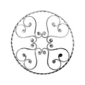 5/16" Square x 22-5/8" Dia Wrought Iron Rosettes