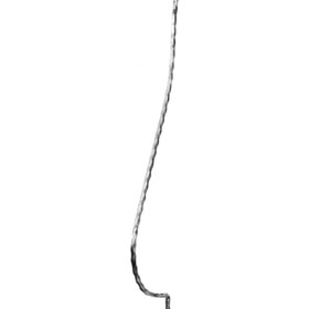 9/16" Square x 35-7/16" H Depth 8-1/4" Iron Balcony Ele