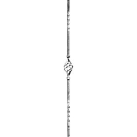 Mtl 1/2"Xsq. 2 3/16"X 47"H Wrought Iron Twisted Balusters | WI-48/2L Series