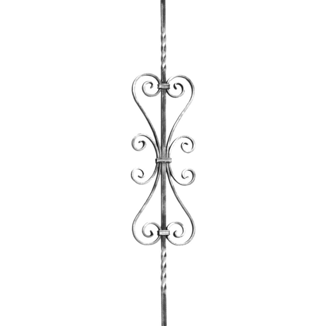 1/2" Square x 7-3/32" W x 35-7/ 16" H Wrought Iron Balusters