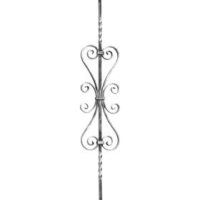 1/2" Square x 7-3/32" W x 35-7/ 16" H Wrought Iron Balusters