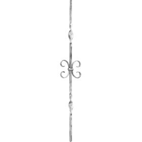 1/2" Square x 5-1/2" W x 47" H Wrought Iron Twisted Balusters | WI-50/7L Series