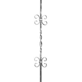 1/2" Square x 5-1/2" W x 35-7/16" H Wrought Iron Twisted Balusters