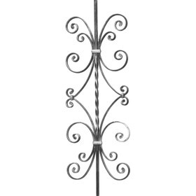 Mtl1/2x1/2"11 13/16"W35 7/16"H Wrought Iron Balusters