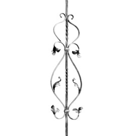 Mtl 1/2"Sq.X9 1/4"W"X35 7/16"H Wrought Iron Stair Baluster
