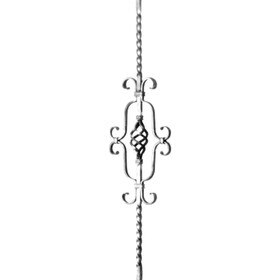 1/2" Square x 8-11/16" W x 35-7/16" H Wrought Iron Balusters