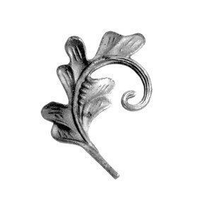 5/8" Base x 4-5/16" W x 5-1/2" H Right Wrought Iron Floral Elem