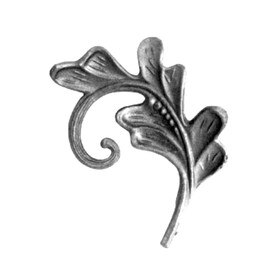 5/8" Base x 4-5/16" W x 5-1/2" H Left Wrought Iron Floral Elem