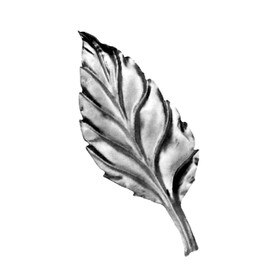 3-1/8" W x 7-7/8" H Wrought Iron Leaves