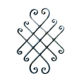 5/8" x 5/16" x 17-5/16" W x 34-3/8 H (Extendable)Wrought Iron Roset