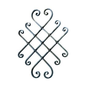 5/8" x 5/16" x 17-5/16" W x 34-3/8 H (Extendable)Wrought Iron Roset