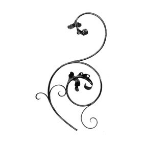 31-5/16" x 19-5/16" x 1/2" Dia Mt Right Hand -Wrought Iron Scrolls