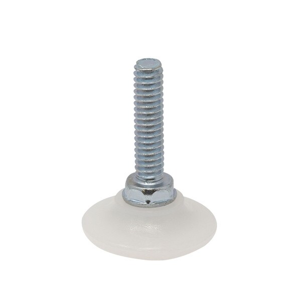 1-1/8in Dia White PE Base | Windsor Plastic Base Leveler