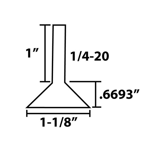 1-1/8in Dia White PE Base | Windsor Plastic Base Leveler
