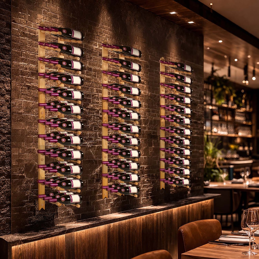 Floating Wine Bottle Display System Pegs – Customizable Modular Bottle Display for Wine Cellars, Kitchens & Bars
