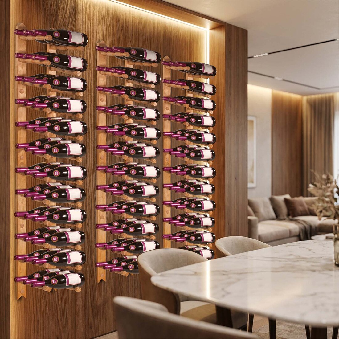 Floating Wine Bottle Display System Pegs – Customizable Modular Bottle Display for Wine Cellars, Kitchens & Bars