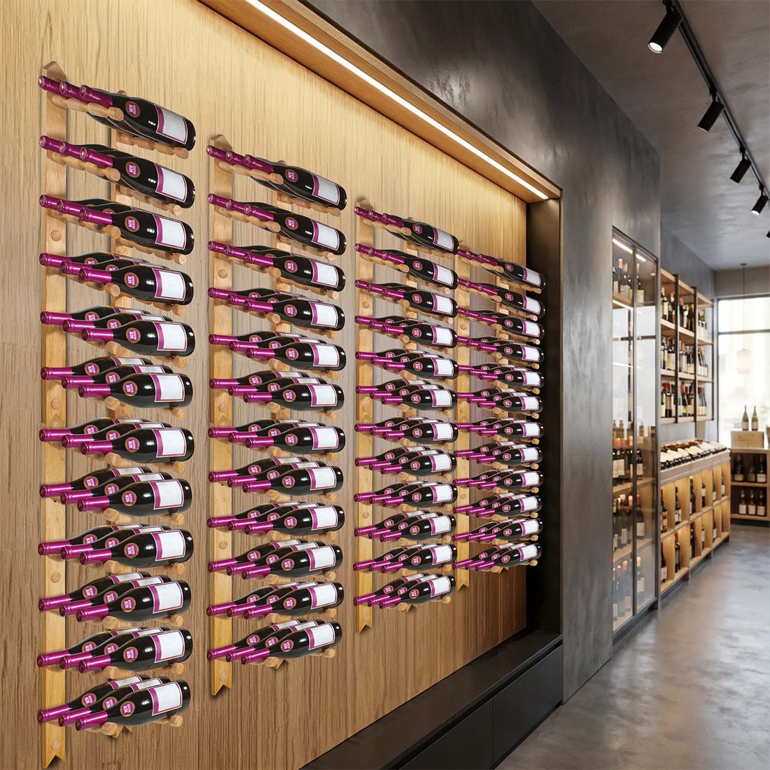 Floating Wine Bottle Display System Pegs – Customizable Modular Bottle Display for Wine Cellars, Kitchens & Bars