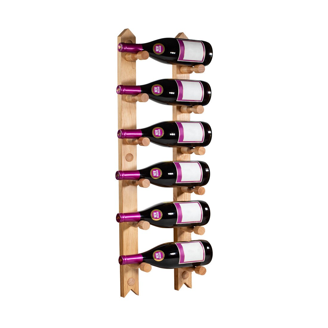 Modular Wall Mounted Wine Peg System for Modern Wine Walls – 6, 12 & 18 Bottle Kits