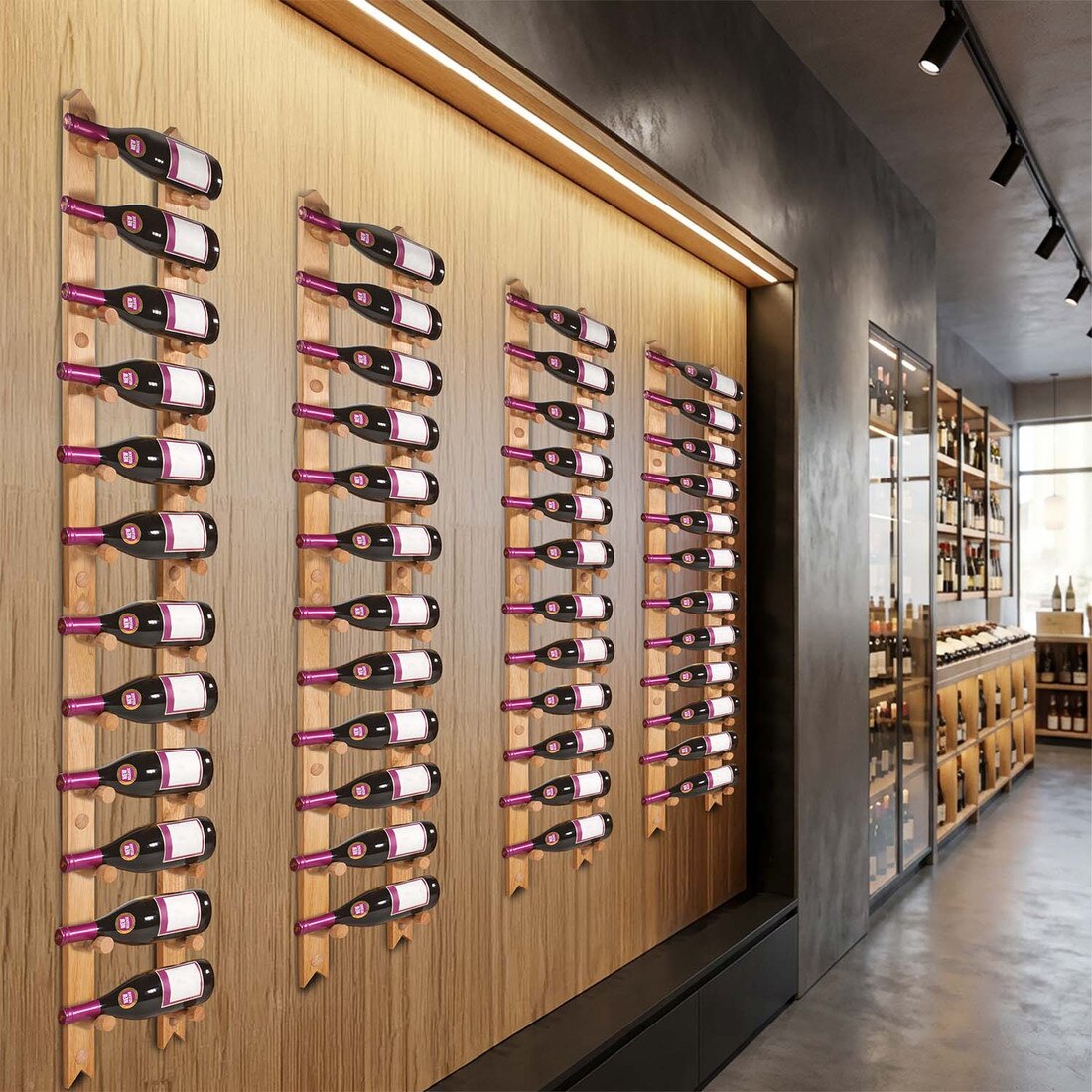 Modular Wall Mounted Wine Peg System for Modern Wine Walls – 6, 12 & 18 Bottle Kits
