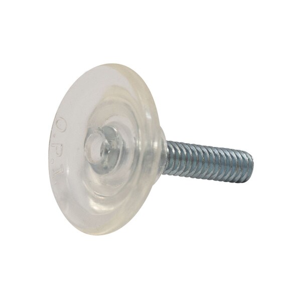 1/4-20 x 1in Long Stem | 1-1/8in Dia Clear K-Resin Base | Windsor Plastic Base Leveler | WL78 Series