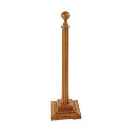 41in H | Medium English Sold Red Oak | Top 1 Shaft 1 | Square Egg and Dart Base Stanchion