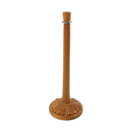 41in H | Medium English Sold Red Oak | Top 3 Shaft 1 | Round Acanthus Leaf Base Stanchion