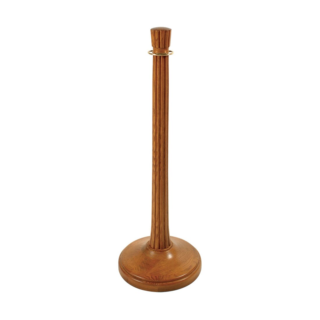 41in H | Medium English Sold Red Oak | Top 4 Shaft 1 | Plain Round Base Stanchion
