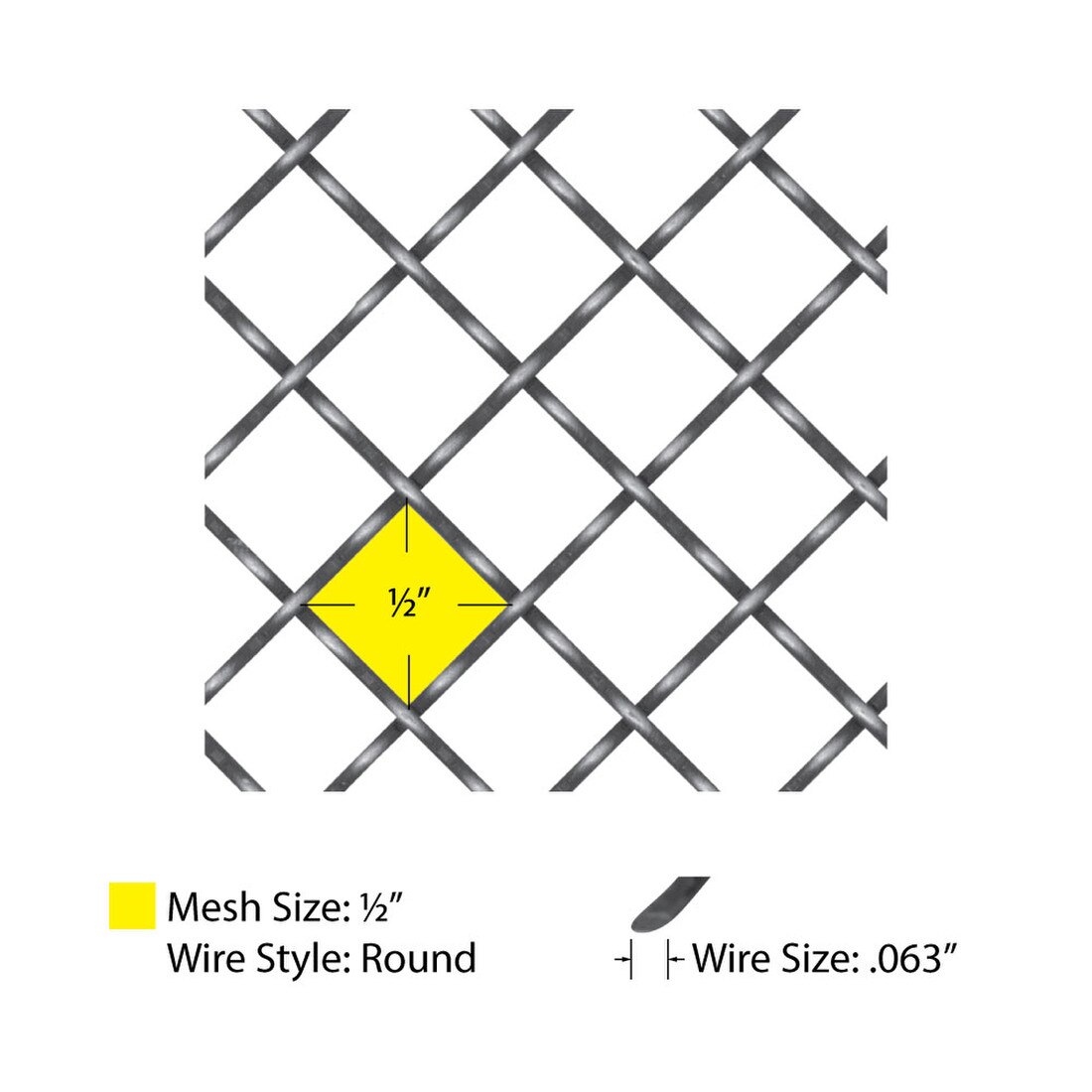 Round Intercrimp | Woven Wire Grille | WWG-1215C Series by Kent Design
