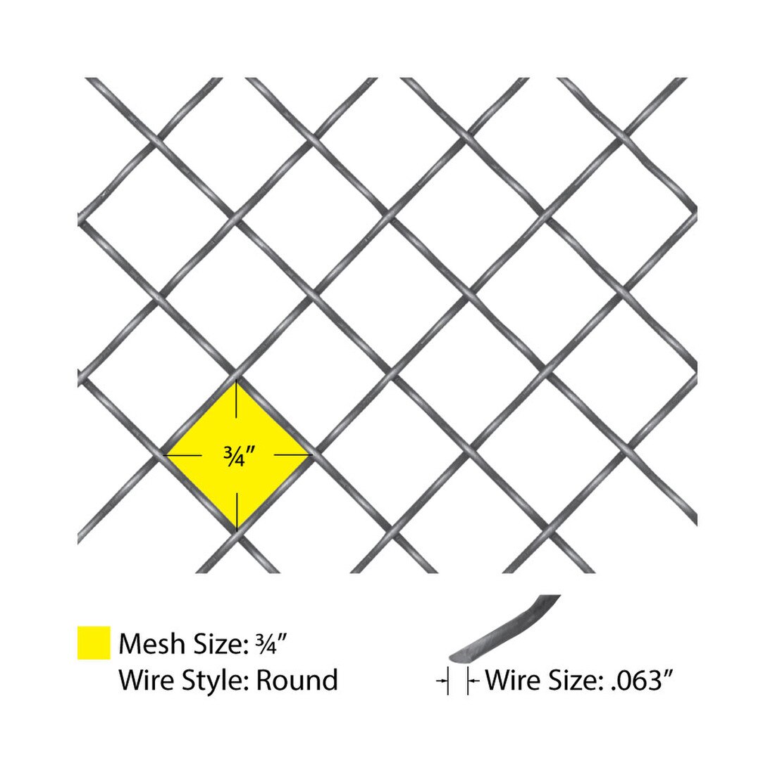 Round Intercrimp | Woven Wire Grille | WWG-315C Series by Kent Design