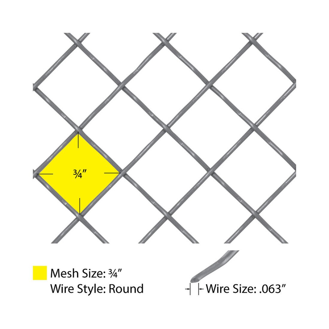 Round Press Crimp | Woven Wire Grille | WWG-315P Series by Kent Design