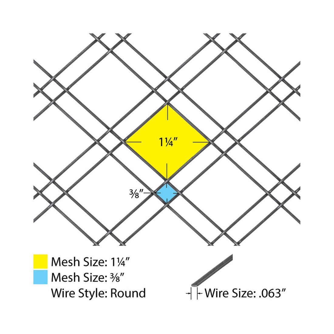Round Press Crimp | Woven Wire Grille | WWG-41538P Series by Kent Design