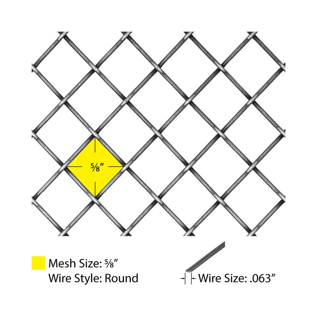 Round Press Crimp | Woven Wire Grille | WWG-5815P Series by Kent Design