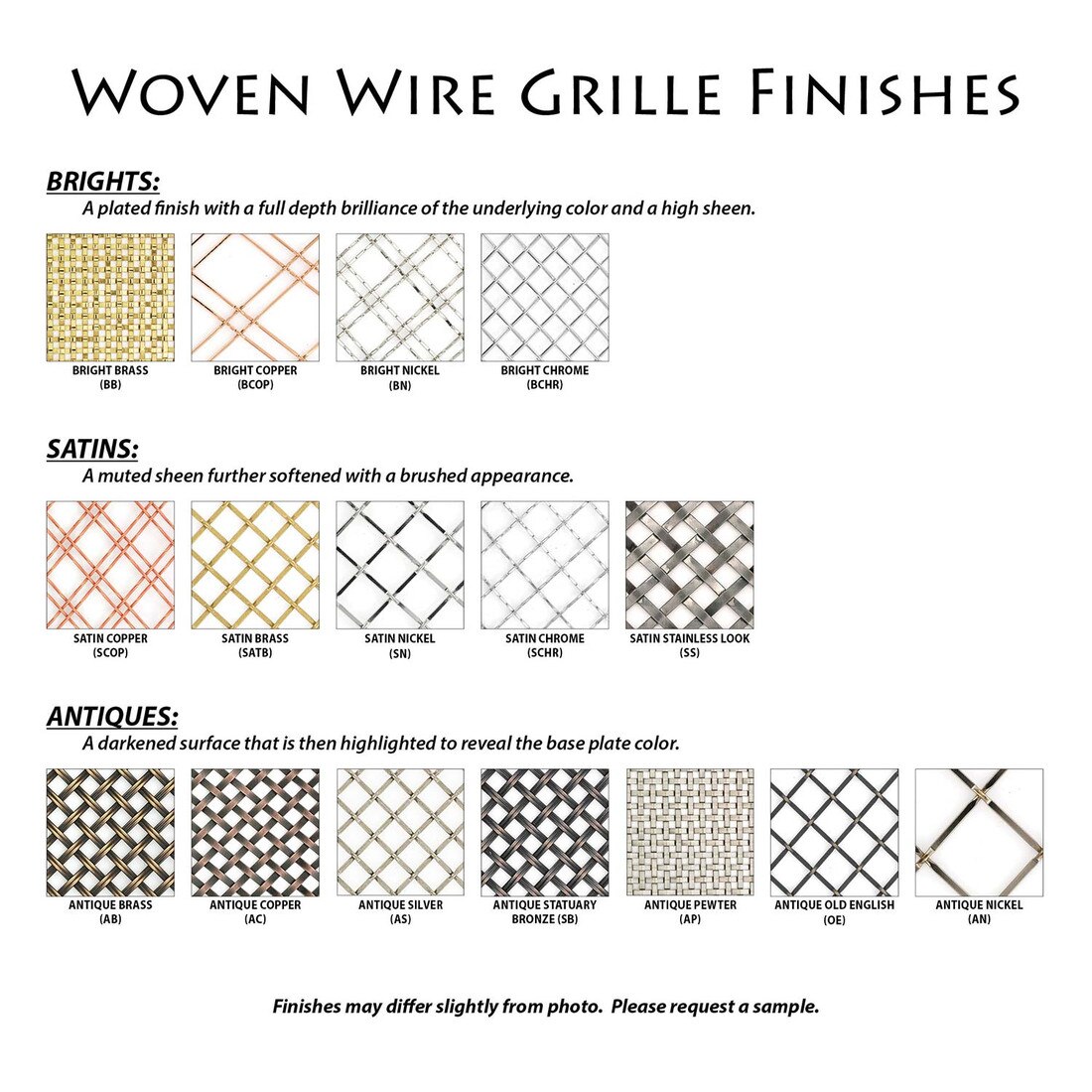 41in x 48in | Woven Wire Mesh Screen | WWM-4148 Series by Kent Design