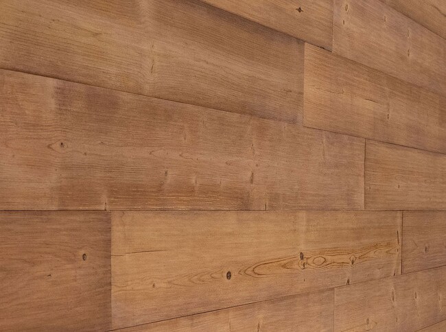 5-1/8in W x 3/16in Thick x 46-1/2in Long | Amber Finish Pine Planks | Wood Wallscapes Wallcovering