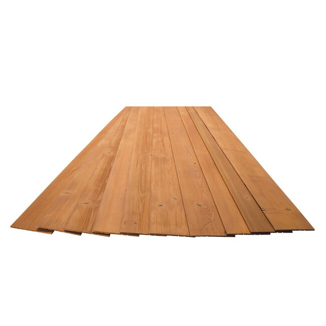 5-1/8in W x 3/16in Thick x 46-1/2in Long | Amber Finish Pine Planks | Wood Wallscapes Wallcovering