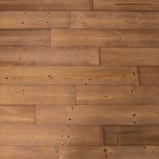 5-1/8in W x 3/16in Thick x 46-1/2in Long | Amber Finish Pine Planks | Wood Wallscapes Wallcovering