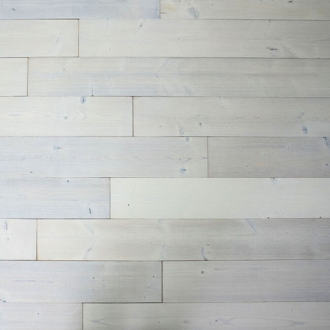 5-1/8in W x 3/16in Thick x 46-1/2in Long | Beachwood White Finish Pine Planks | Wood Wallscapes Wallcovering
