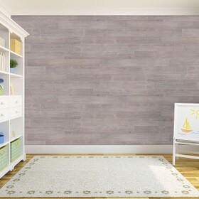 5-1/8in W x 3/16in Thick x 46-1/2in Long | Driftwood Grey Finish Pine Planks | Wood Wallscapes Wallcovering