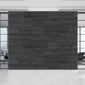 5-1/8in W x 3/16in Thick x 46-1/2in Long | Ebony Finish Pine Planks | Wood Wallscapes Wallcovering