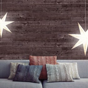 5-1/8in W x 3/16in Thick x 46-1/2in Long | Espresso Finish Pine Planks | Wood Wallscapes Wallcovering