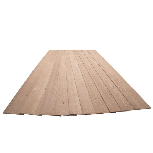 5-1/8in W x 3/16in Thick x 46-1/2in Long | Natural Tan Finish Pine Planks | Wood Wallscapes Wallcovering