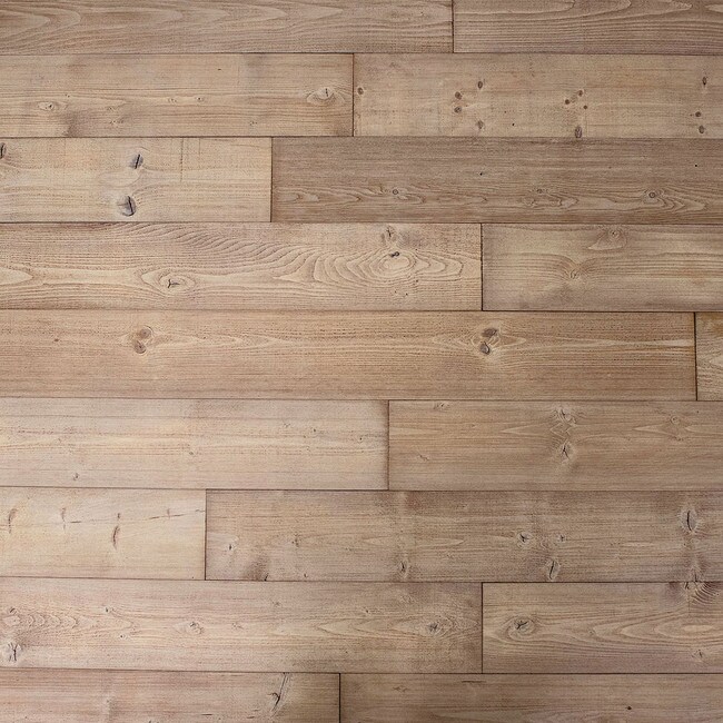 5-1/8in W x 3/16in Thick x 46-1/2in Long | Natural Tan Finish Pine Planks | Wood Wallscapes Wallcovering