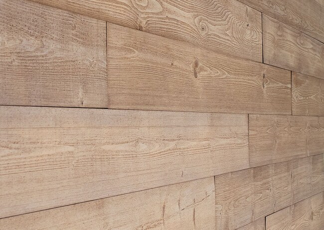 5-1/8in W x 3/16in Thick x 46-1/2in Long | Natural Tan Finish Pine Planks | Wood Wallscapes Wallcovering