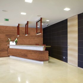 5-1/8in W x 3/16in Thick x 46-1/2in Long | Rocky Ridge Red Finish Pine Planks | Wood Wallscapes Wallcovering