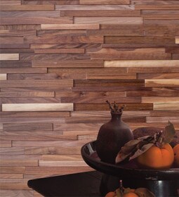 7-7/8in H x 47-1/4in W x 1/2in Thick | Black Walnut Solid Hardwood | 3D Wood Wallscapes Wallcovering