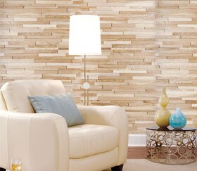 7-7/8in H x 47-1/4in W x 1/2in Thick | Oak Solid Hardwood | 3D Wood Wallscapes Wallcovering